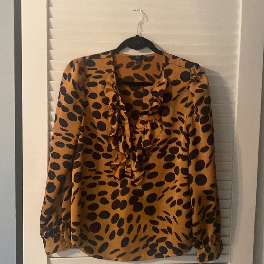 J Crew animal print top